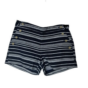 Banana Republic Women's 4” Shorts Striped Nautical Navy White Size 2